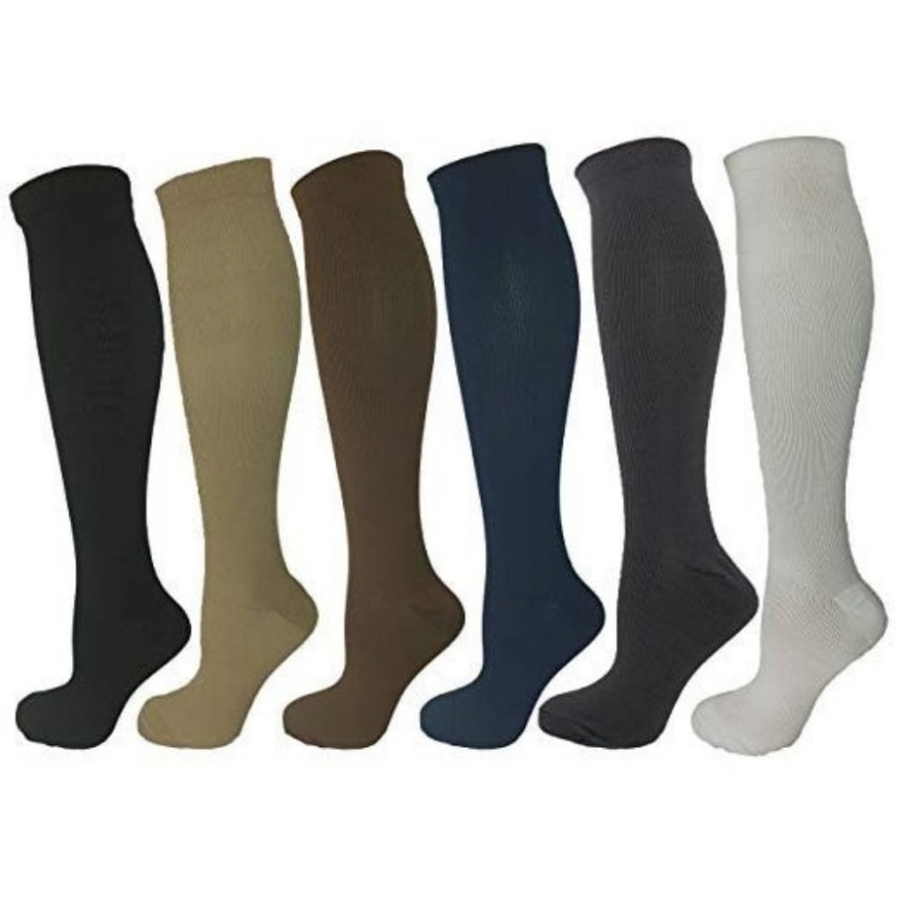 White Large/X-Large Ladies Compression Socks, One - Picture 4 of 8